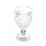 Imagem de Jogo 12 Taça de Vidro Transparente com Borda Dourada Fio de Ouro Greek 345ml Wolff