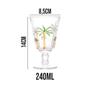 Imagem de Jogo 12 Taças de Cristal Palm Hand Tree Coqueiro Transparente para Água Lyor 240ml