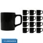 Imagem de Jogo 12 Xícaras 80mL Café Expresso Preta Mini Canecas Chá