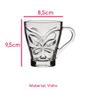 Imagem de Jogo 18 Canecas De Vidro Borboleta 280Ml Class Home