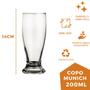 Imagem de Jogo 18 Copos Vidro Transparente Munich 200ml Chopp Bar Nadir