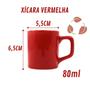 Imagem de Jogo 18 Xícara Café Expresso Mini Canecas Chá Vermelho 80mL