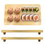 Imagem de Jogo 2 Bandeja Bambu Oriental 21cm Sushi Restaurante Japones