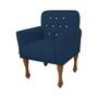 Imagem de Jogo 2 Cadeira Poltrona Decorativa Para Consultório Anitta Suede Azul Marinho LM DECOR