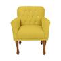 Imagem de Jogo 2 Cadeira Poltrona Decorativa Sala Quarto Closet Anitta Suede Amarelo LM DECOR