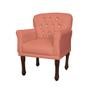 Imagem de Jogo 2 Cadeira Poltrona Decorativa Sala Quarto Closet Anitta Suede Coral DL Decor