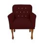 Imagem de Jogo 2 Cadeira Poltrona Decorativa Sala Quarto Closet Anitta Suede Vermelho Bordo DL Decor