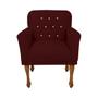 Imagem de Jogo 2 Cadeira Poltrona Decorativa Sala Quarto Closet Anitta Suede Vermelho Bordo LM DECOR