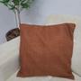 Imagem de Jogo 2 Capas de Almofada 50x50 e 1 Capa 30x50cm Suede Luxo Premium Ziper Invisivel Terracota