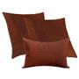 Imagem de Jogo 2 Capas de Almofada 50x50 e 1 Capa 30x50cm Suede Luxo Premium Ziper Invisivel Terracota