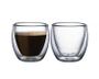 Imagem de Jogo 2 Copos Café Parede Dupla De Vidro Boro 80ml Class Home