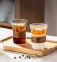 Imagem de Jogo 2 Copos Listras C/ Alça De Madeira P/ Café E Suco 320ml