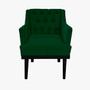 Imagem de Jogo 2 Poltronas Decorativa Em Capitonê Para Sala de Espera Classica Suede Verde LM DECOR