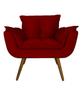 Imagem de Jogo 2 Poltronas Decorativa Estofada Para Consultório Opala Suede Vermelho - DL Decor