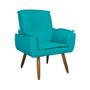 Imagem de Jogo 2 Poltronas Decorativas Para Sala Comercial Emília Plus Suede Azul Turquesa - LM DECOR