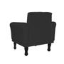 Imagem de Jogo 2 Poltronas Decorativas Para Sala de Espera Classic Corano Preto - LM DECOR