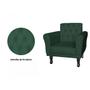 Imagem de Jogo 2 Poltronas Decorativas Para Sala de Espera Classic Suede Verde - LM DECOR