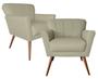 Imagem de Jogo 2 Poltronas Estofada Para Recepção Confortável - Suede - Sv Decor