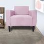 Imagem de Jogo 2 Poltronas Estofadas Para Escritório Leticia Slim Corano Rosa Bebe - LM DECOR