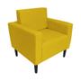 Imagem de Jogo 2 Poltronas Estofadas Para Escritório Leticia Slim Suede Amarelo - LM DECOR