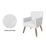 Imagem de Jogo 2 Poltronas Estofadas Para Quarto Closet Onix Corano Branco - LM DECOR