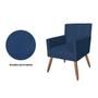 Imagem de Jogo 2 Poltronas Estofadas Para Quarto Closet Onix Suede Azul Marinho - DL Decor