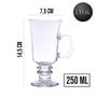 Imagem de Jogo 2 Taças de Cappuccino Café Caneca Dolce Gusto Nespresso Vidro Transparente 250ml Lyor