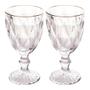 Imagem de Jogo 2 Taças de Vidro com Borda Dourada Diamond Cor Transparente Água 300ml Class Home