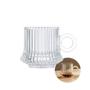 Imagem de Jogo 2 Xícara de Café Caneca Vidro Robusta Lines 85ml Em Casa Tem