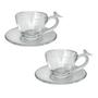 Imagem de Jogo 2 Xícaras e Pires Café 80ml Bird Passarinho Wolff Mesa