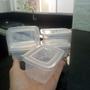 Imagem de Jogo 20 mini potes retangular 260ml kit 20 potes fitnees BPA free, Conjunto 20 potes com tampa