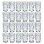 Imagem de Jogo 24 Copos Alto Vidro Modelo Diamante 370ML Resistentes