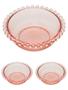 Imagem de Jogo 3 bowls 14 cm para sobremesa de cristal rosa Pearl Wolff - 28440