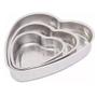 Imagem de Jogo 3 Formas Assadeiras Bolo Formato Coração Em Alumínio