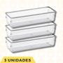 Imagem de Jogo 3 Organizador Multiuso Resistente Empilhavel Retangular