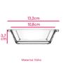 Imagem de Jogo 3 Petisqueiras Retangular Vidro Casual 110Ml Class Home