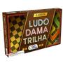 Imagem de Jogo 3 x 1 Dama, Ludo e Trilha Infantil Educativo