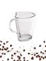 Imagem de Jogo 3 Xicaras Caneca de Vidro Transparente Coração 240ML Café Chá Cappucino Leite Suco Bebida Chocolate Cozinha