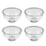 Imagem de Jogo 4 bowls 14 cm para sobremesa de cristal transparente Pearl Wolff - 27895