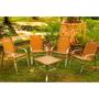 Imagem de Jogo 4 Cadeiras Emily e Mesa Garden em Alumínio Para Área, Piscina, Jardim Trama Original