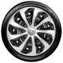 Imagem de Jogo 4 Calota 14 Velox Silver Black Gm Meriva Agile Prisma