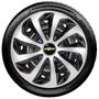 Imagem de Jogo 4 Calota 15 Velox Silver Black Gm Meriva Agile Prisma