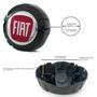 Imagem de Jogo 4 Calota Centro Roda VW Saveiro G5 Tropper Grafite Dark Emblema Fiat Vermelho