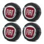 Imagem de Jogo 4 Calota Centro Roda VW Saveiro G5 Tropper Grafite Dark Emblema Fiat Vermelho