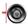 Imagem de Jogo 4 Calota Centro Roda VW Saveiro Modelo Novo 4 Furos Grafite Brilhante Emblema Renault Prata