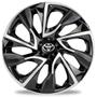 Imagem de Jogo 4 Calota Ds4 Aro 14 Black Silver Esportiva Toyota Etios