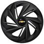 Imagem de Jogo 4 Calota Nitro Aro 14 Preta Fosca Gm Onix Cruze