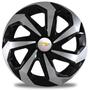 Imagem de Jogo 4 Calota Spider Black Silver Aro 14 Gm Prisma Agile