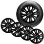 Imagem de Jogo 4 Calotas aro 14 Volkswagen Gol G3 G4 G5 G6 G7 Preto Fosco Cod.1140BLF