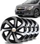 Imagem de Jogo 4 Calotas Black Silver Aro 14 Gm Cobalt Agile Meriva